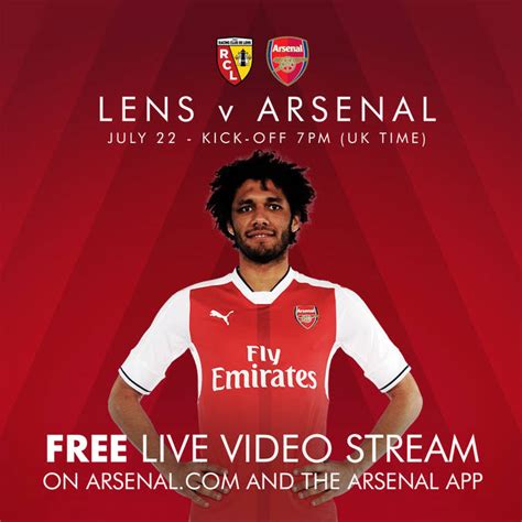 arsenal vs lens live stream